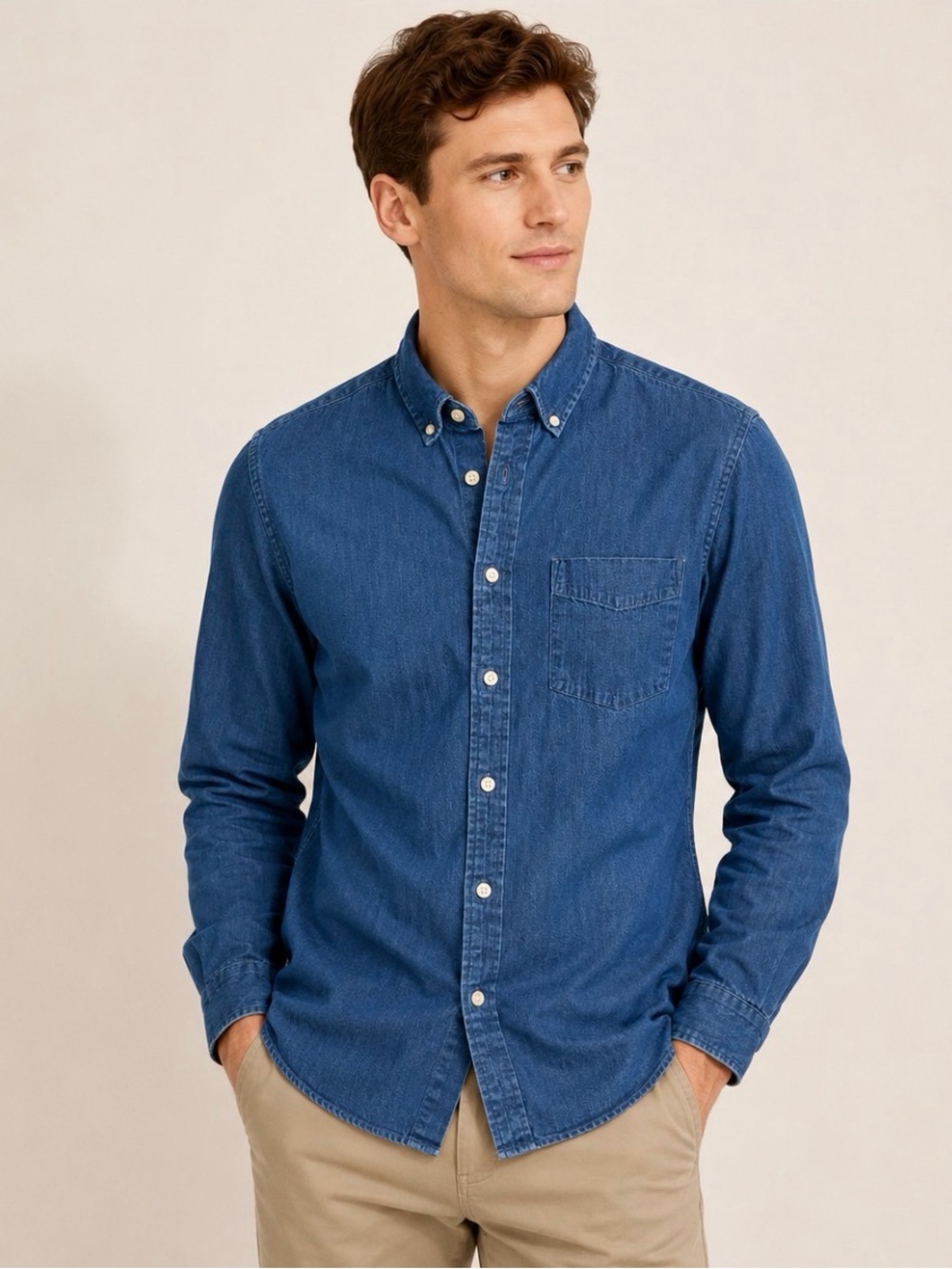 Banana Republic Men’s Slim Fit Chambray Button-Down Shirt Size Small 3 for $30